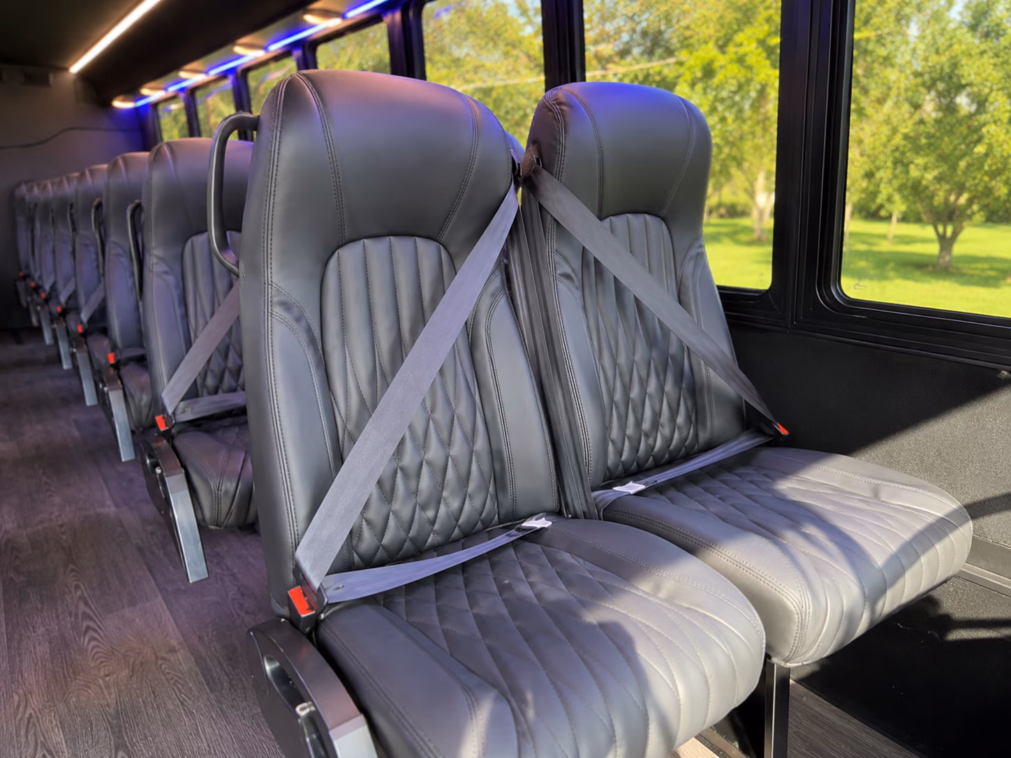 gresham 15 passenger minibus inside