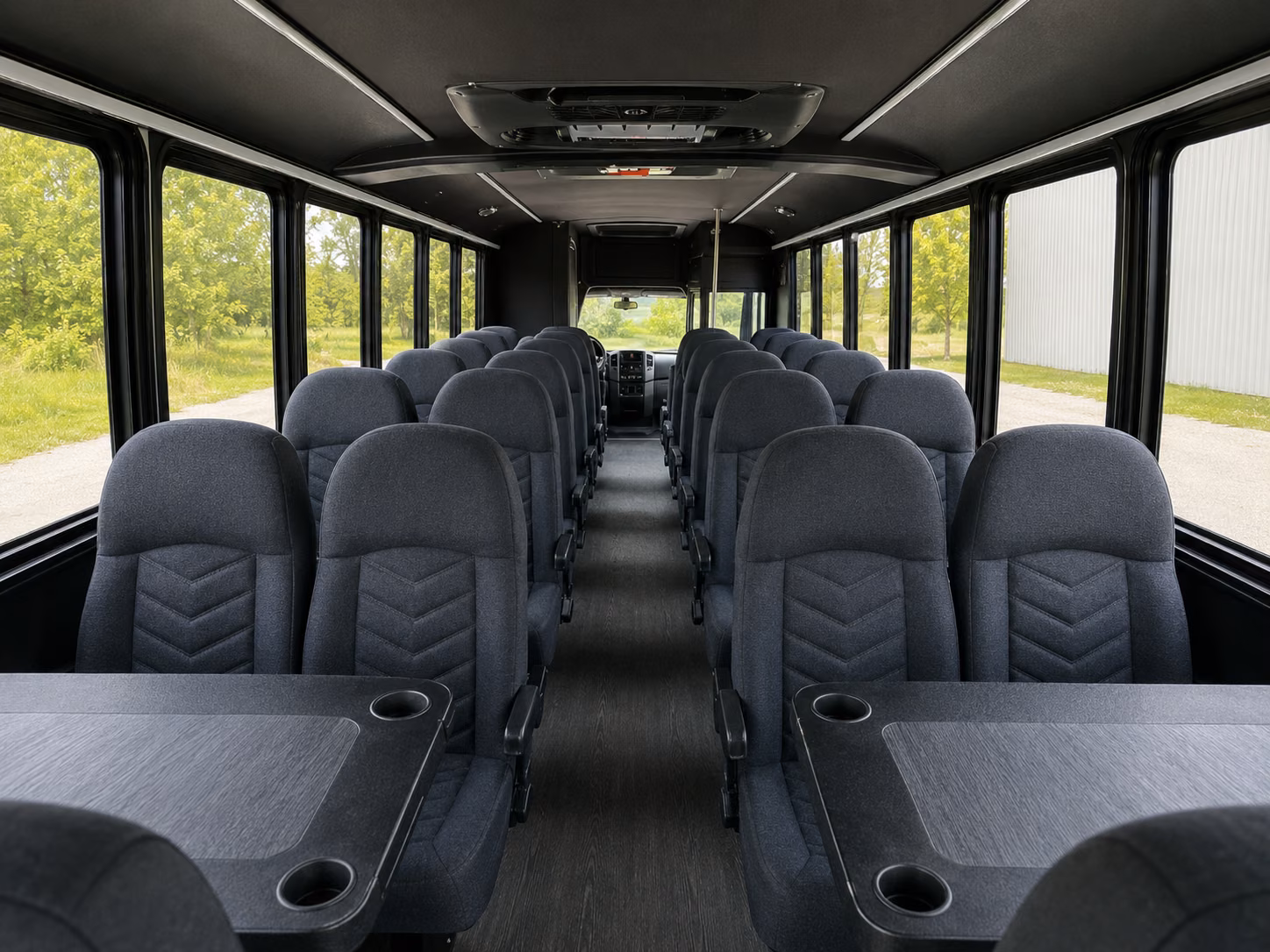 gresham 18 passenger minibus inside