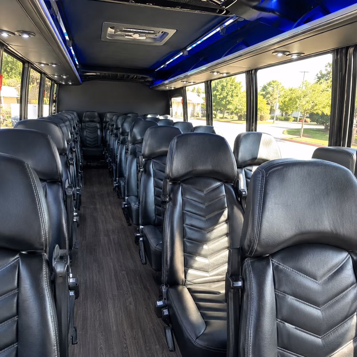 gresham 25 passenger minibus inside