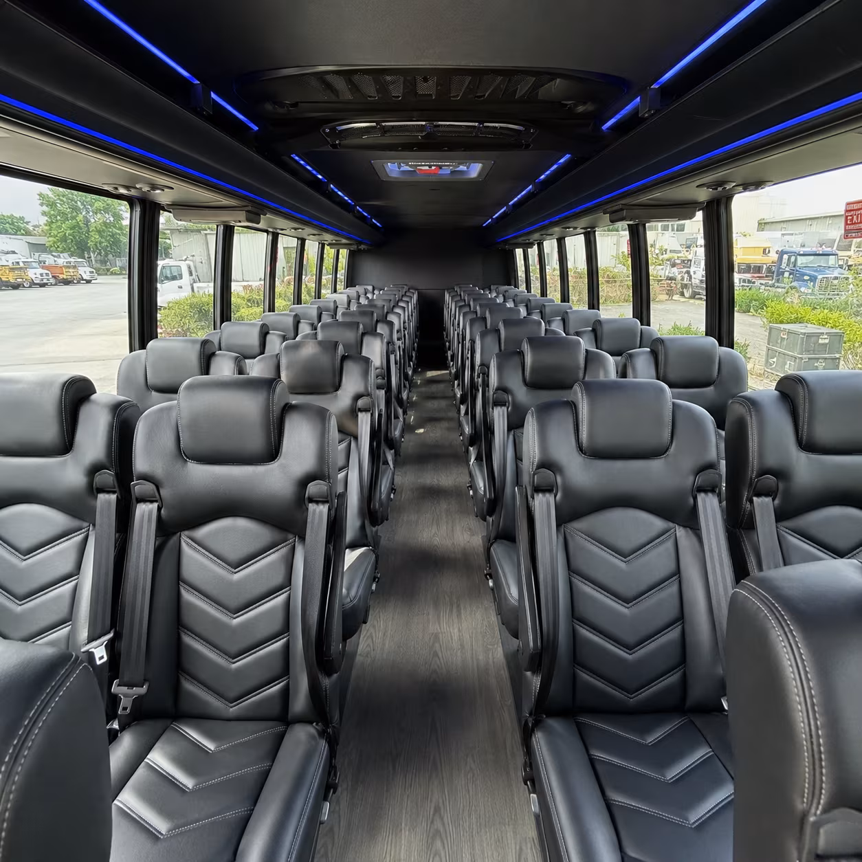 gresham 28 passenger minibus inside