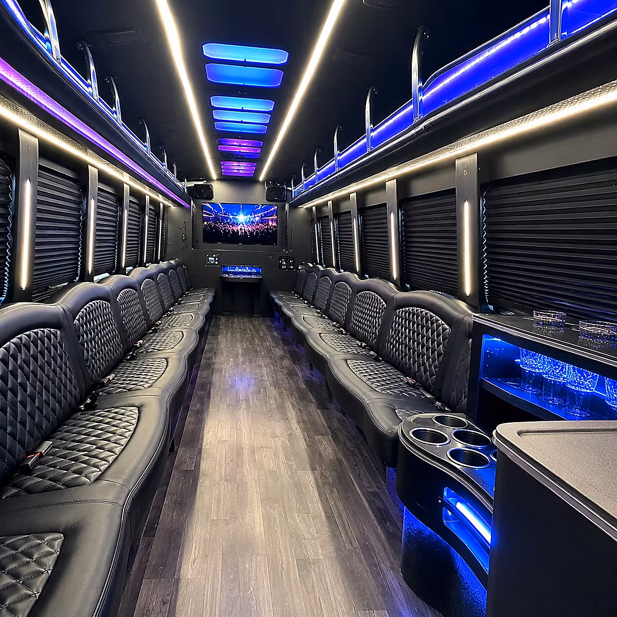 gresham party bus rental interior